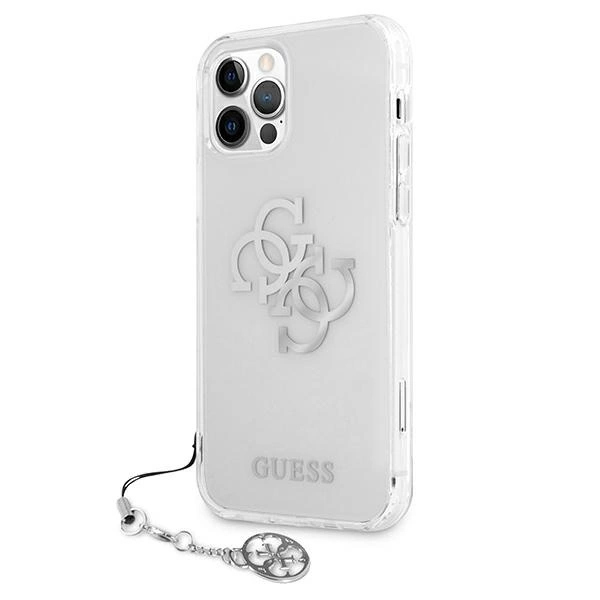 Guess GUHCP12LKS4GSI iPhone 12 Pro Max 6.7" Transparent hardcase 4G Silver Charms Collectioneng