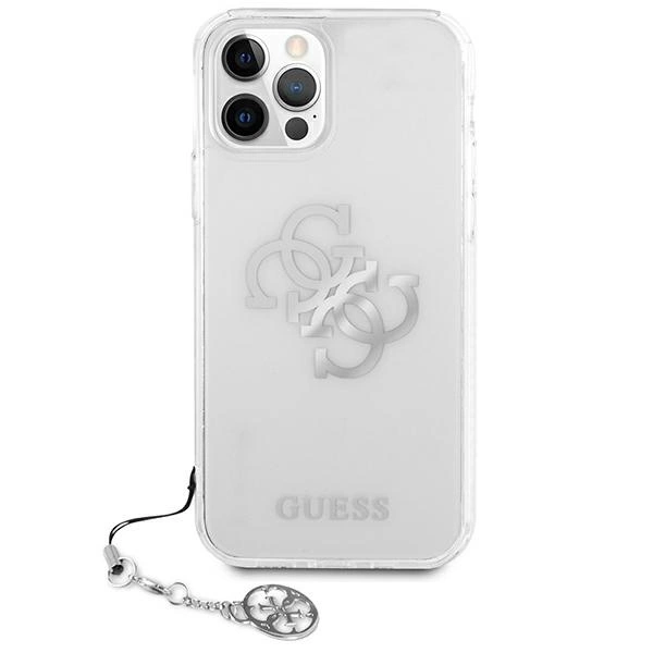 Guess GUHCP12LKS4GSI iPhone 12 Pro Max 6.7" Transparent hardcase 4G Silver Charms Collectioneng
