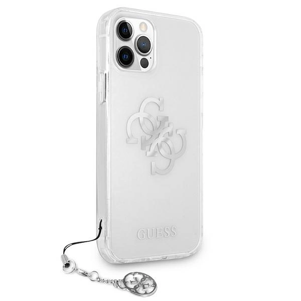 Guess GUHCP12LKS4GSI iPhone 12 Pro Max 6.7" Transparent hardcase 4G Silver Charms Collectioneng