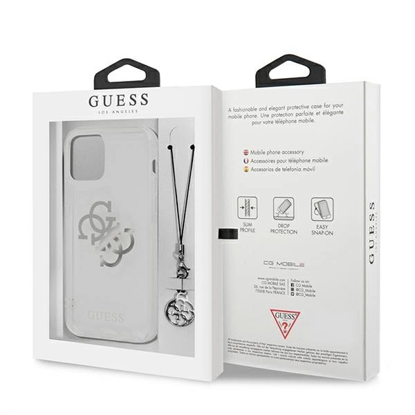 Guess GUHCP12LKS4GSI iPhone 12 Pro Max 6.7" Transparent hardcase 4G Silver Charms Collectioneng
