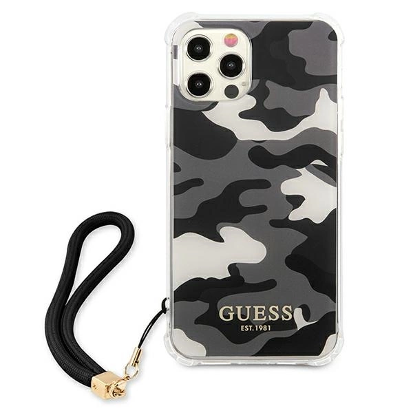 Guess GUHCP12LKSARBK iPhone 12 Pro Max 6.7" black/black hardcase Camo Collectioneng