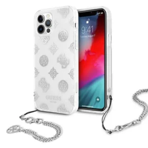 Guess GUHCP12LKSPESI iPhone 12 Pro Max 6.7" silver/silver hardcase Peony Chain Collectioneng