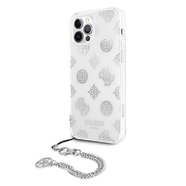 Guess GUHCP12LKSPESI iPhone 12 Pro Max 6.7" silver/silver hardcase Peony Chain Collectioneng