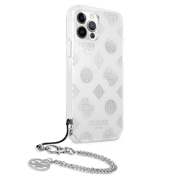 Guess GUHCP12LKSPESI iPhone 12 Pro Max 6.7" silver/silver hardcase Peony Chain Collectioneng