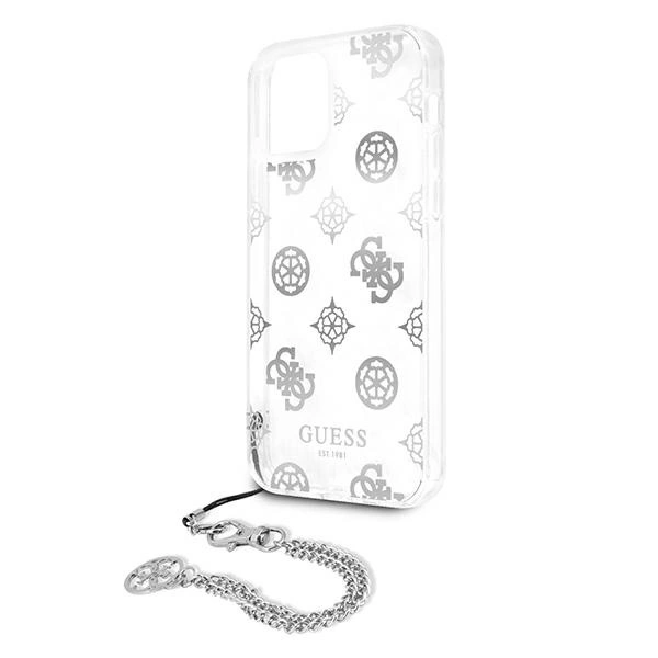 Guess GUHCP12LKSPESI iPhone 12 Pro Max 6.7" silver/silver hardcase Peony Chain Collectioneng