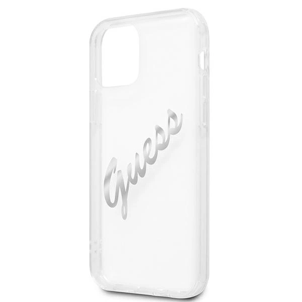 Guess GUHCP12LKTRSVSI iPhone 12 Pro Max 6.7" Transparent hardcase Vintage Script Silvereng