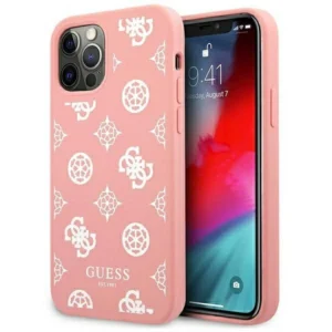 Guess GUHCP12LLSPEWPI iPhone 12 Pro Max 6.7" pink/pink hard case Peony Collectioneng