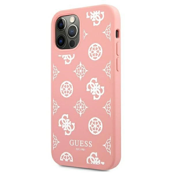 Guess GUHCP12LLSPEWPI iPhone 12 Pro Max 6.7" pink/pink hard case Peony Collectioneng