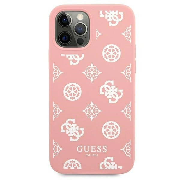 Guess GUHCP12LLSPEWPI iPhone 12 Pro Max 6.7" pink/pink hard case Peony Collectioneng