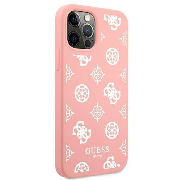 Guess GUHCP12LLSPEWPI iPhone 12 Pro Max 6.7" pink/pink hard case Peony Collectioneng