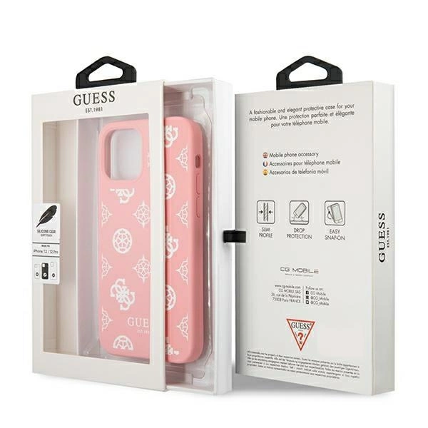 Guess GUHCP12LLSPEWPI iPhone 12 Pro Max 6.7" pink/pink hard case Peony Collectioneng