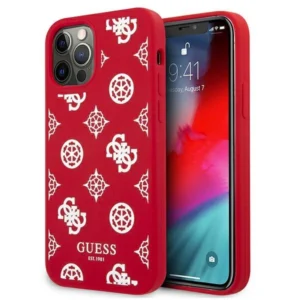 Guess GUHCP12LLSPEWRE iPhone 12 Pro Max 6.7" red/red hard case Peony Collectioneng