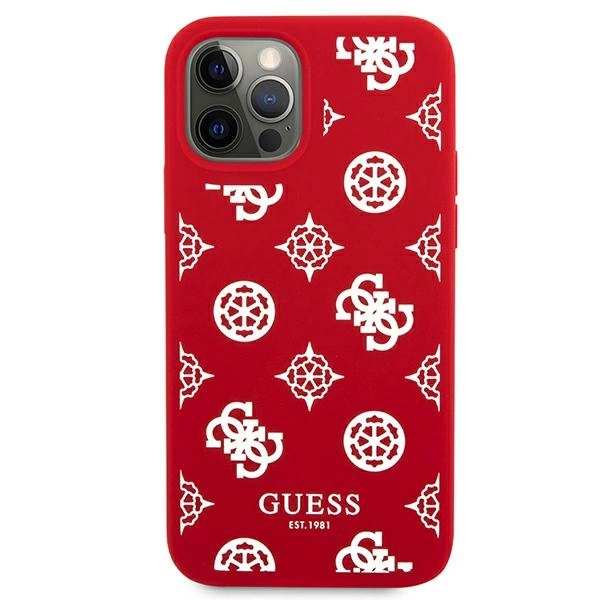 Guess GUHCP12LLSPEWRE iPhone 12 Pro Max 6.7" red/red hard case Peony Collectioneng
