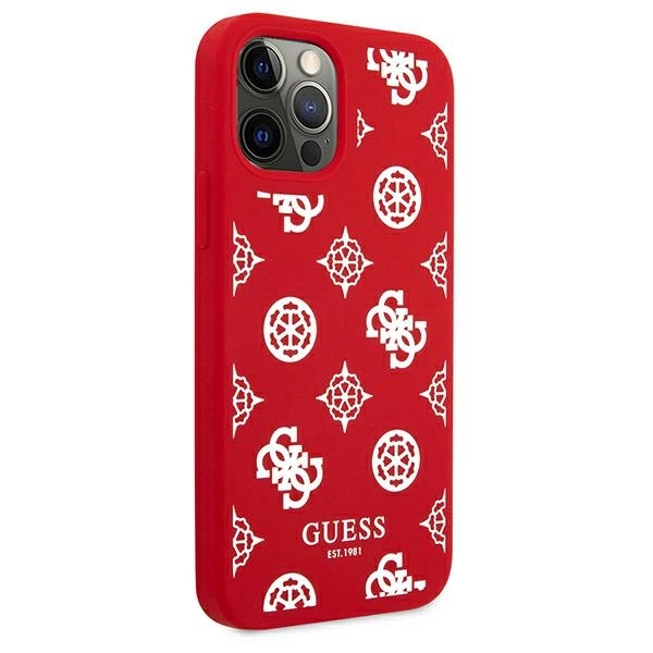 Guess GUHCP12LLSPEWRE iPhone 12 Pro Max 6.7" red/red hard case Peony Collectioneng