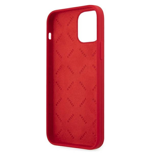 Guess GUHCP12LLSPEWRE iPhone 12 Pro Max 6.7" red/red hard case Peony Collectioneng