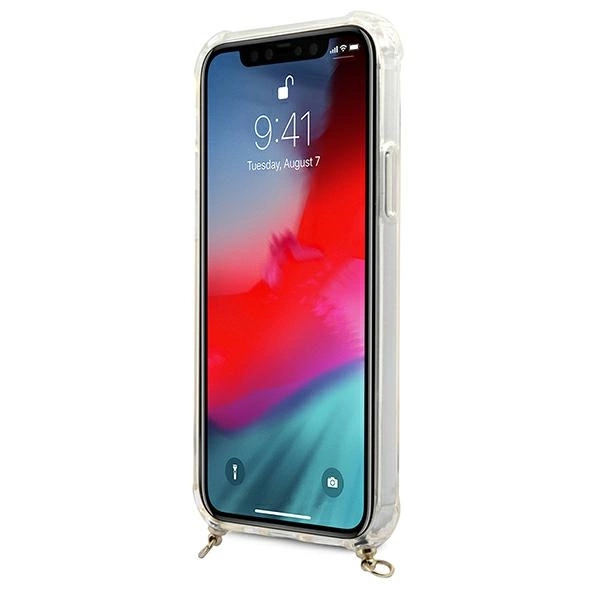 Guess GUHCP12MKC4GSGO iPhone 12/12 Pro 6.1" Transparent hard case 4G Gold Chaineng