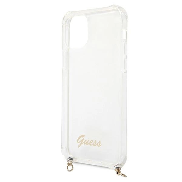 Guess GUHCP12MKC4GSGO iPhone 12/12 Pro 6.1" Transparent hard case 4G Gold Chaineng