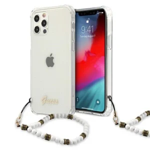 Guess GUHCP12MKPSWH iPhone 12/12 Pro 6.1" Transparent Hardcase White Pearleng