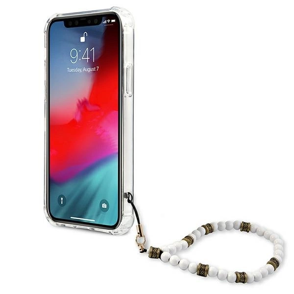 Guess GUHCP12MKPSWH iPhone 12/12 Pro 6.1" Transparent Hardcase White Pearleng