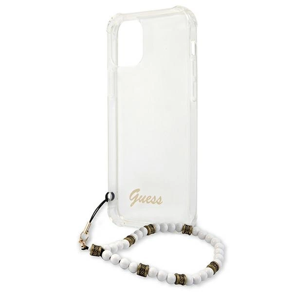 Guess GUHCP12MKPSWH iPhone 12/12 Pro 6.1" Transparent Hardcase White Pearleng