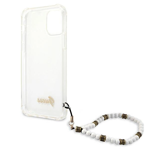 Guess GUHCP12MKPSWH iPhone 12/12 Pro 6.1" Transparent Hardcase White Pearleng