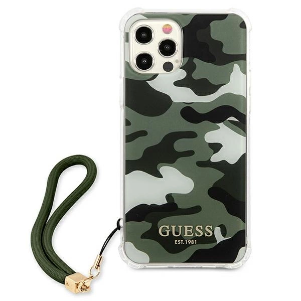 Guess GUHCP12MKSARKA iPhone 12/12 Pro 6.1" green/khaki hardcase Camo Collectioneng