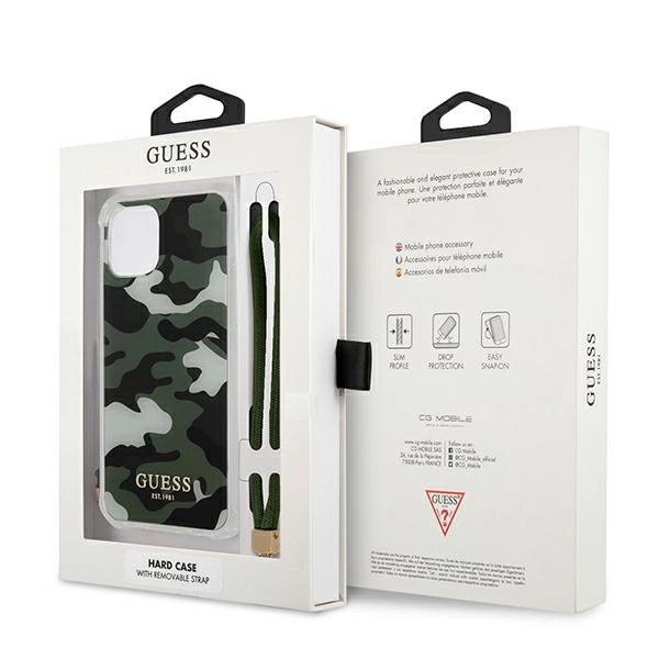 Guess GUHCP12MKSARKA iPhone 12/12 Pro 6.1" green/khaki hardcase Camo Collectioneng