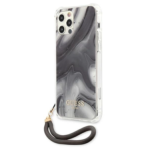 Guess Marble Collection iPhone 12 / iPhone 12 Pro Case - Grayeng