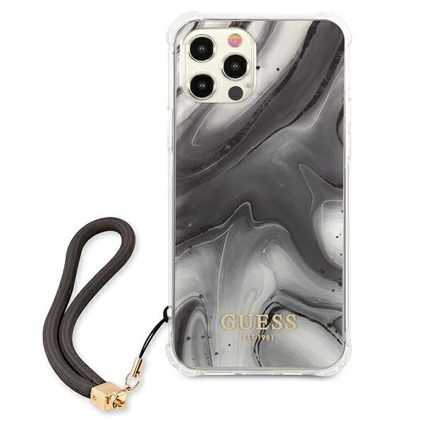 Guess Marble Collection iPhone 12 / iPhone 12 Pro Case - Grayeng
