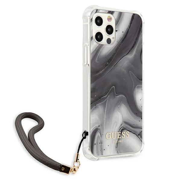 Guess Marble Collection iPhone 12 / iPhone 12 Pro Case - Grayeng