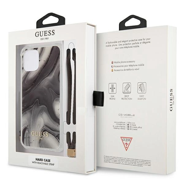 Guess Marble Collection iPhone 12 / iPhone 12 Pro Case - Grayeng