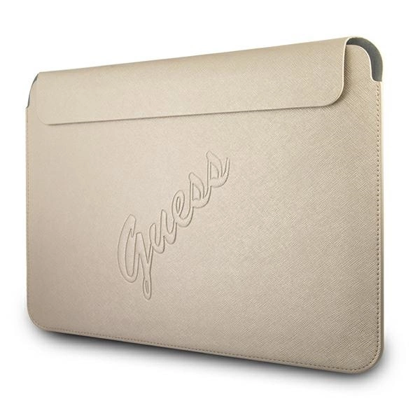Guess Saffiano Script case for a 13" laptop - goldeng