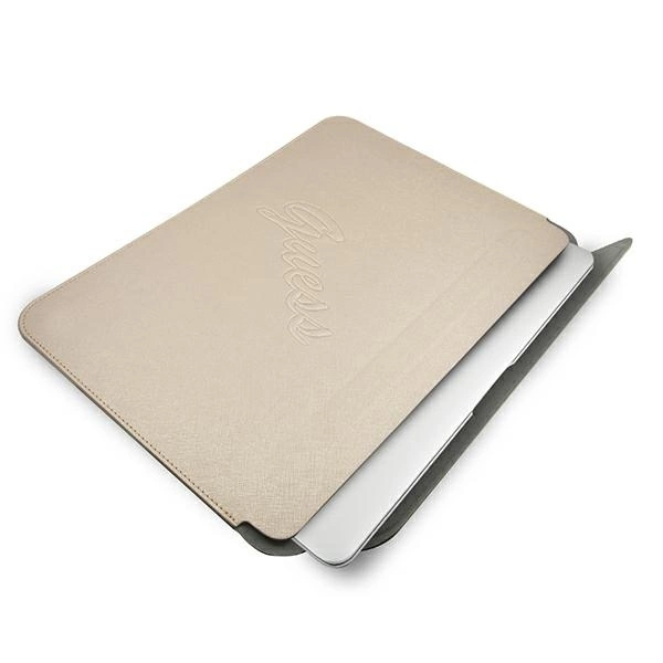Guess Saffiano Script case for a 13" laptop - goldeng