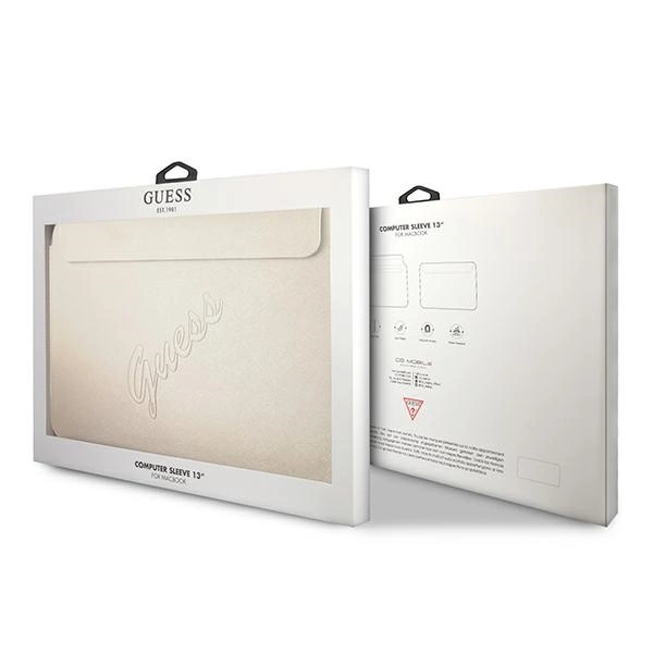 Guess Saffiano Script case for a 13" laptop - goldeng