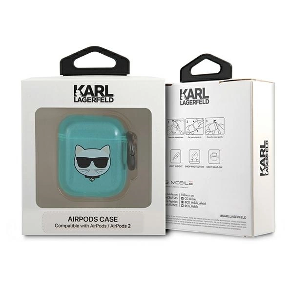 Karl Lagerfeld Choupette Case for AirPods 1/2 - Blueeng