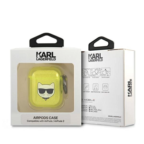 Karl Lagerfeld KLA2UCHFY AirPods cover żółty/yellow Choupetteeng