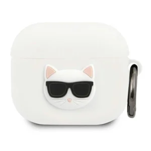 Karl Lagerfeld KLACA3SILCHWH AirPods 3 cover biały/white Silicone Choupetteeng
