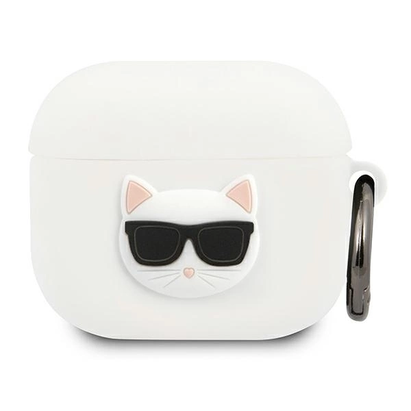 Karl Lagerfeld KLACA3SILCHWH AirPods 3 cover biały/white Silicone Choupetteeng