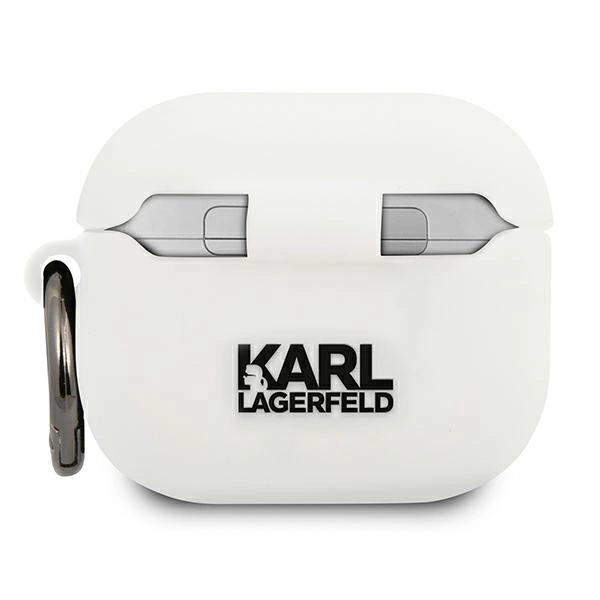 Karl Lagerfeld KLACA3SILCHWH AirPods 3 cover biały/white Silicone Choupetteeng