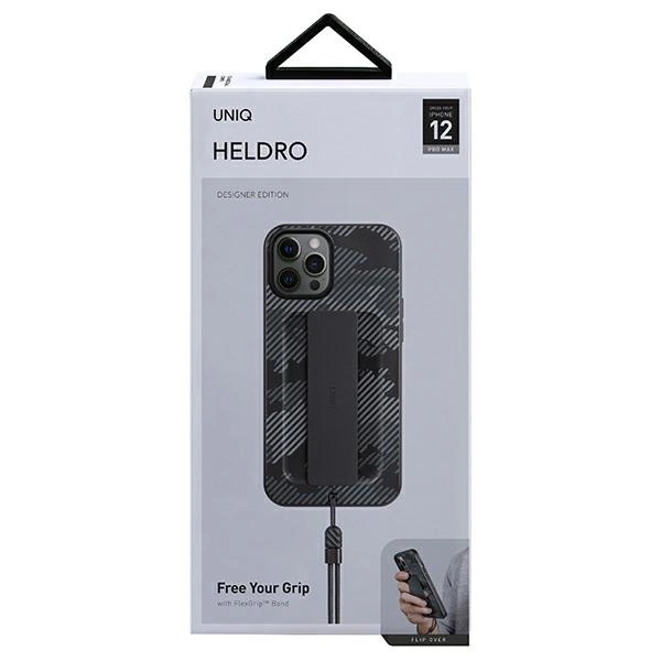 Uniq Heldro case for iPhone 12 Pro Max - black camouflageeng