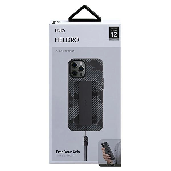 Uniq Heldro case for iPhone 12 / iPhone 12 Pro - black camouflageeng