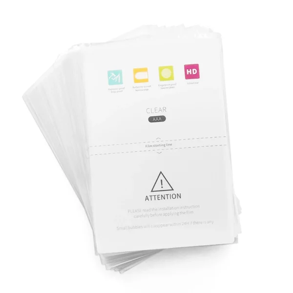 50 pcs Ultra-Clear Auto repair Hydrogel Screen Protector (18cm x 12cm)eng