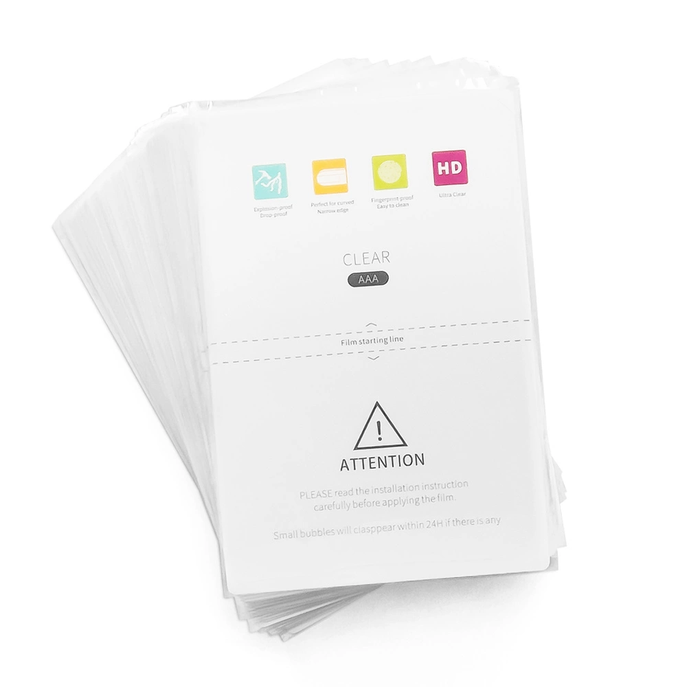 50 pcs Ultra-Clear Auto repair Hydrogel Screen Protector (18cm x 12cm)eng