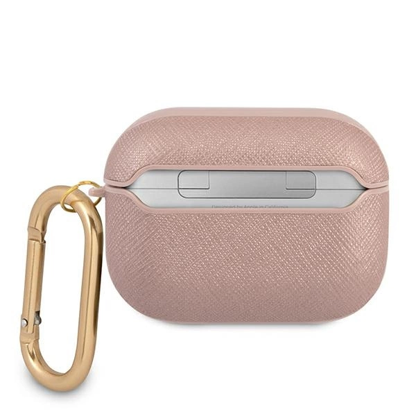Guess GUAPSASMP AirPods Pro cover pink/pink Saffiano Script Metal Collectioneng