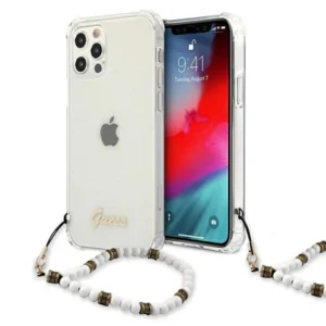 Guess GUHCP12LKPSWH iPhone 12 Pro Max 6.7" Transparent Hardcase White Pearleng