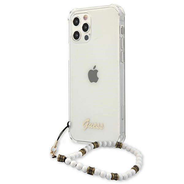 Guess GUHCP12LKPSWH iPhone 12 Pro Max 6.7" Transparent Hardcase White Pearleng
