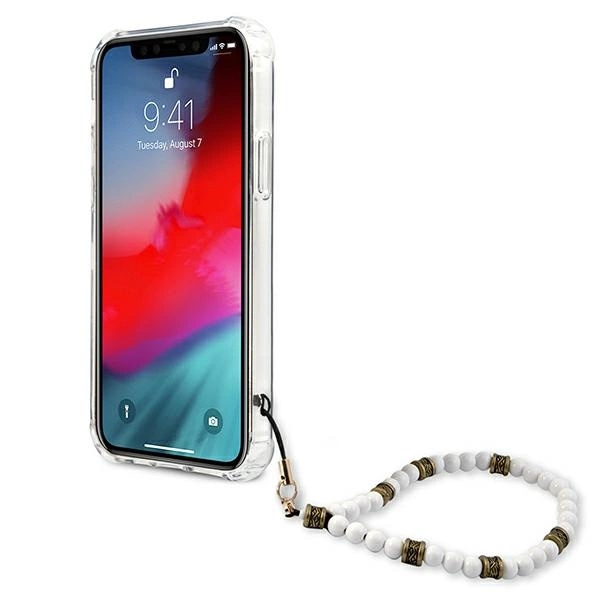 Guess GUHCP12LKPSWH iPhone 12 Pro Max 6.7" Transparent Hardcase White Pearleng
