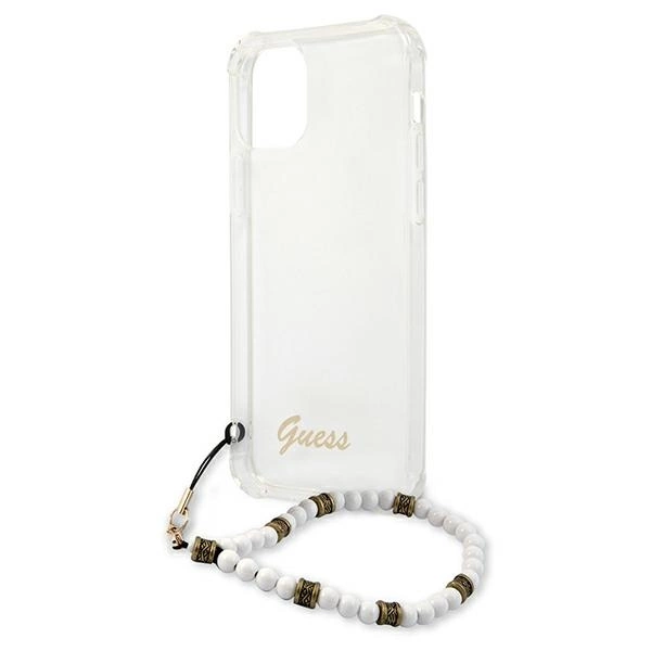 Guess GUHCP12LKPSWH iPhone 12 Pro Max 6.7" Transparent Hardcase White Pearleng