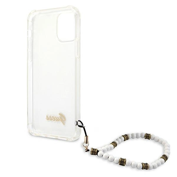 Guess GUHCP12LKPSWH iPhone 12 Pro Max 6.7" Transparent Hardcase White Pearleng