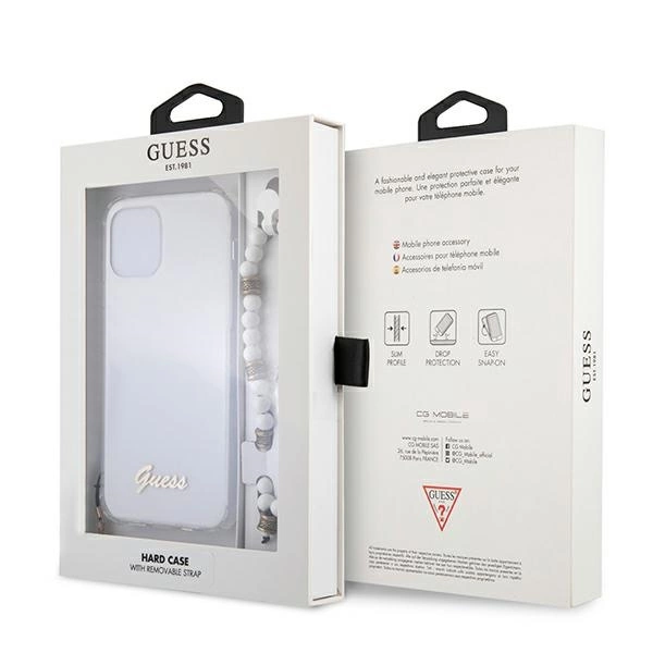 Guess GUHCP12LKPSWH iPhone 12 Pro Max 6.7" Transparent Hardcase White Pearleng